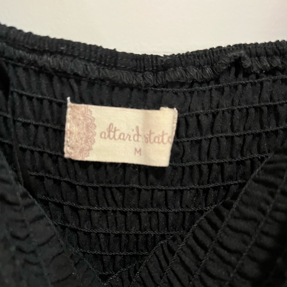 ALTAR’D STATE Elegant Long Black Pleated Maxi Dress - Picture 7 of 10